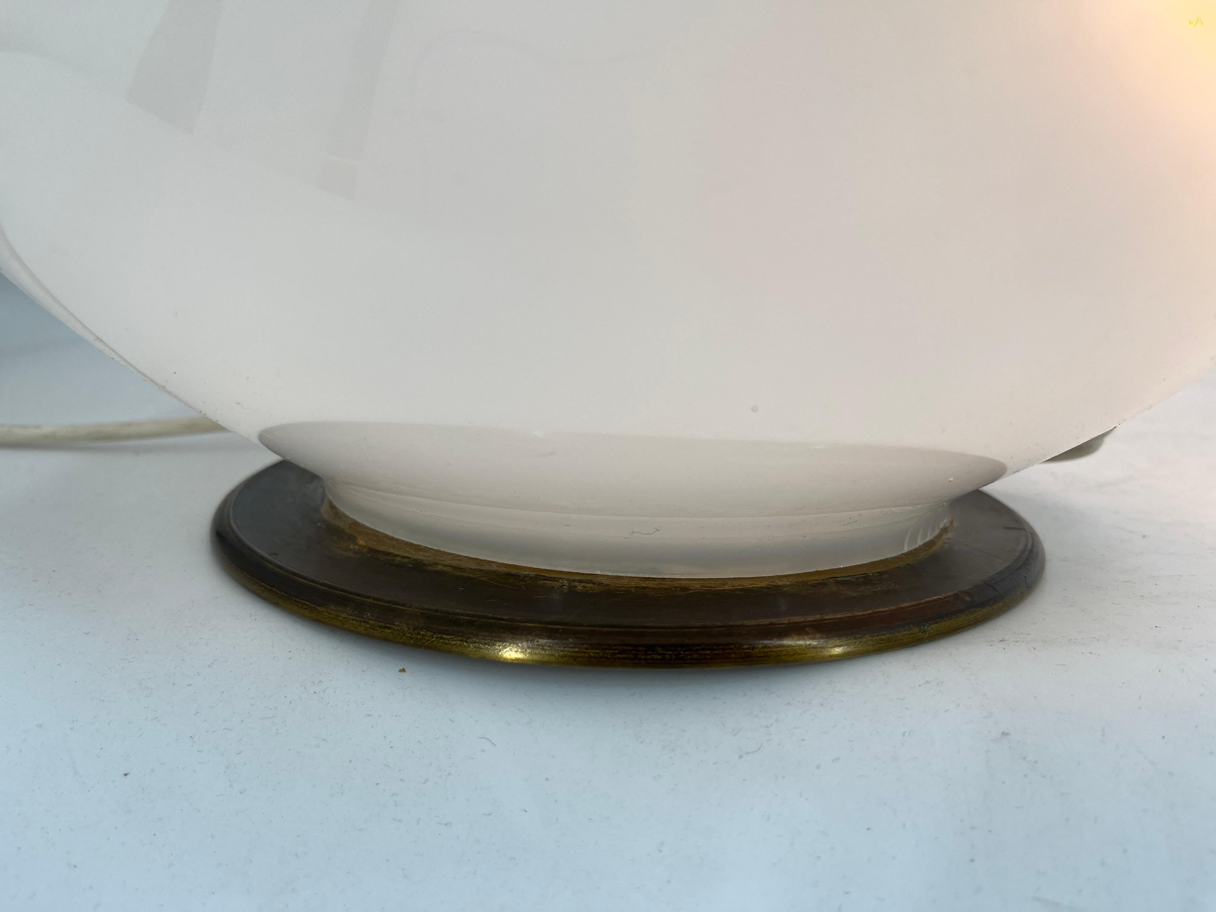 Grande lampe de table vintage en verre de Murano, 1970 Bon état - En vente à Leuven, Vlaams Gewest