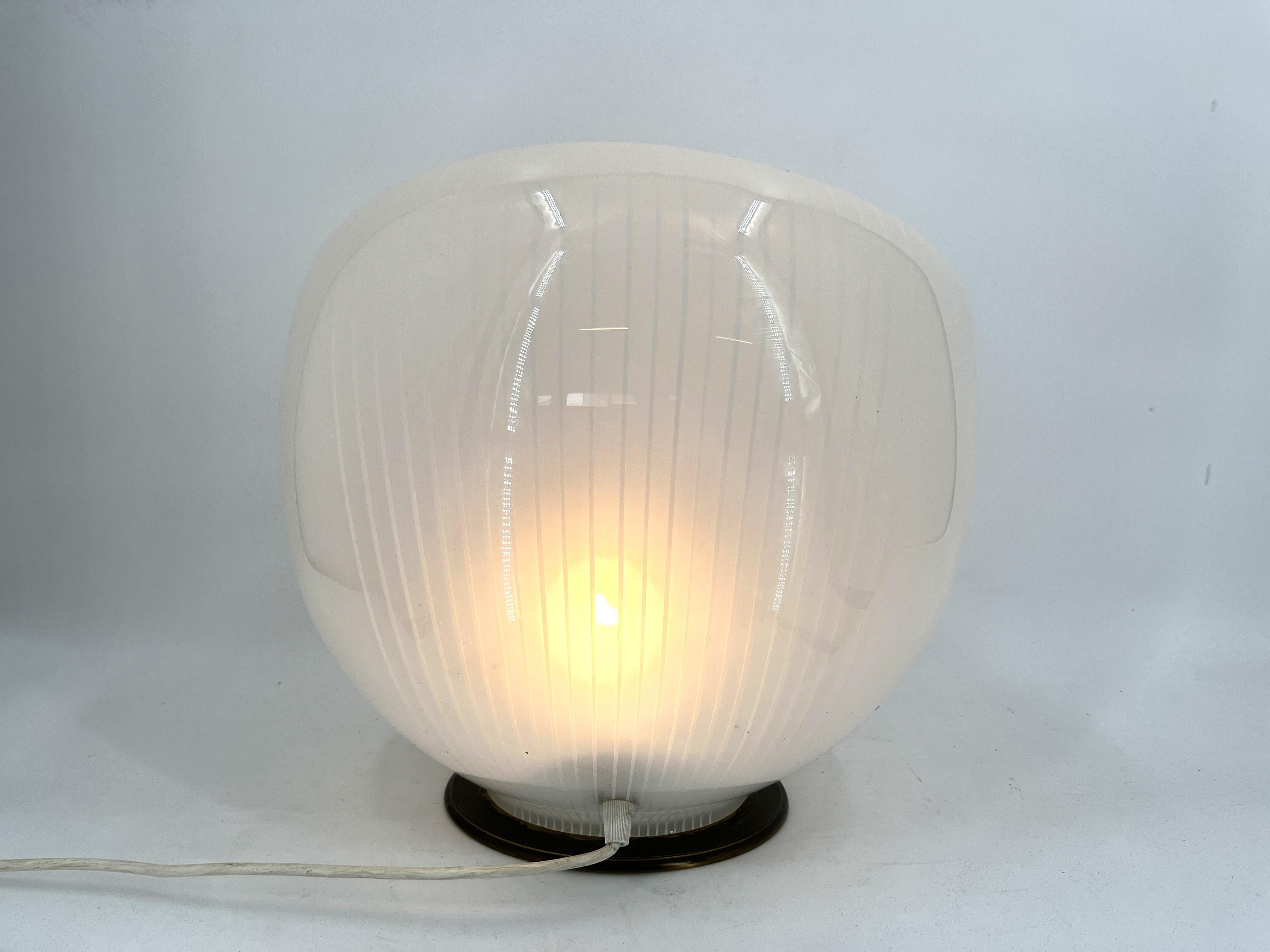 Grande lampe de table vintage en verre de Murano, 1970 en vente 1