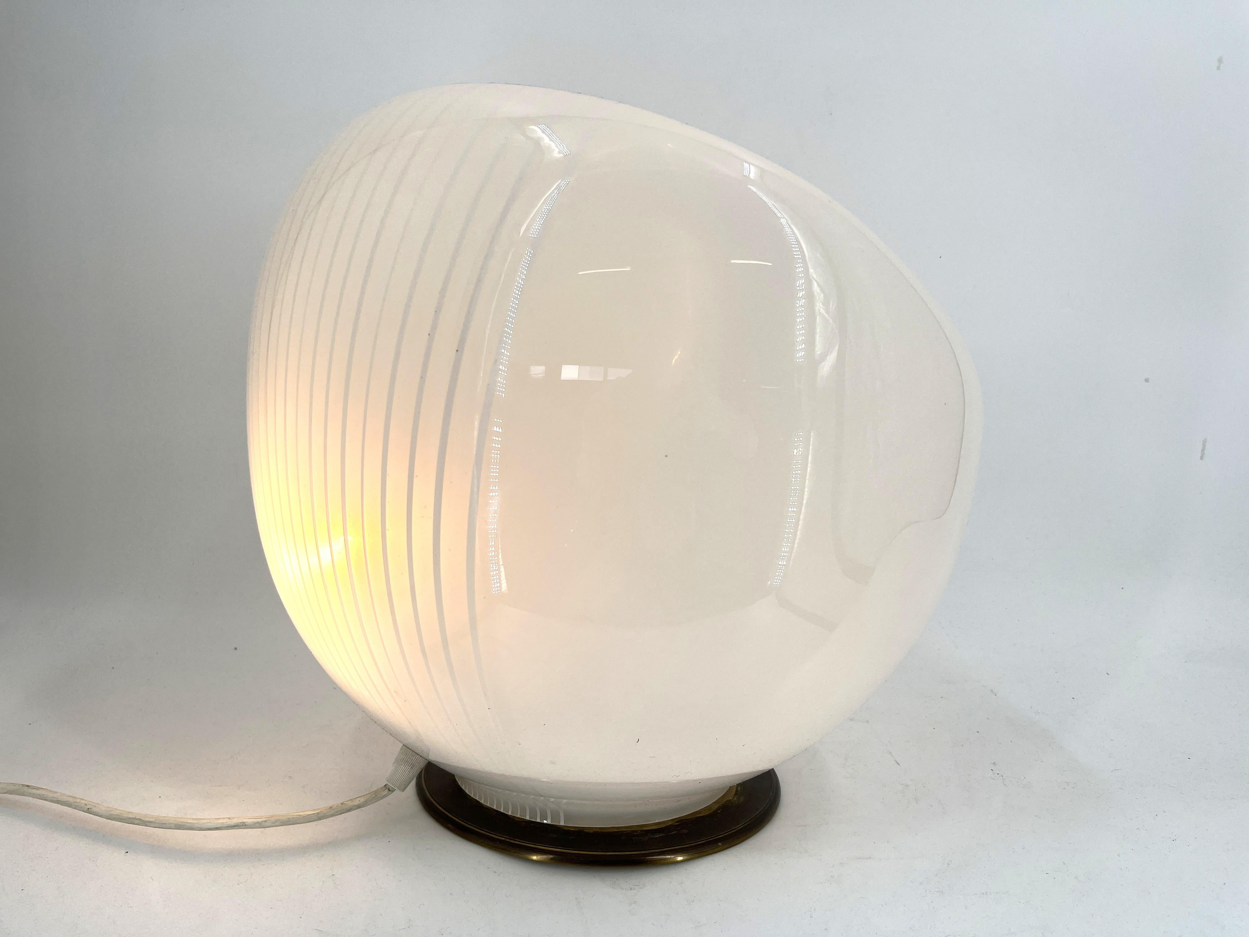 Grande lampe de table vintage en verre de Murano, 1970 en vente 2