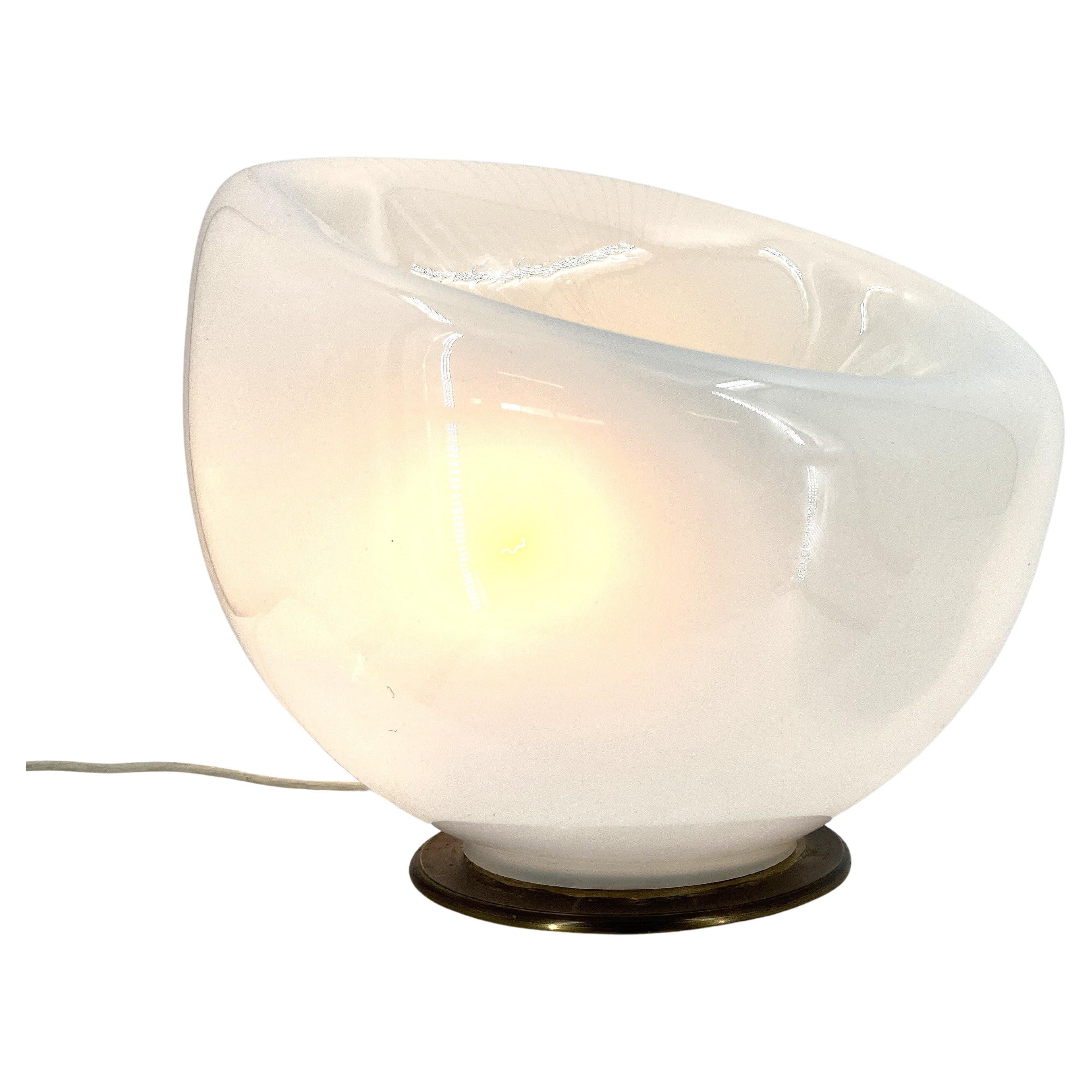 Grande lampe de table vintage en verre de Murano, 1970 en vente