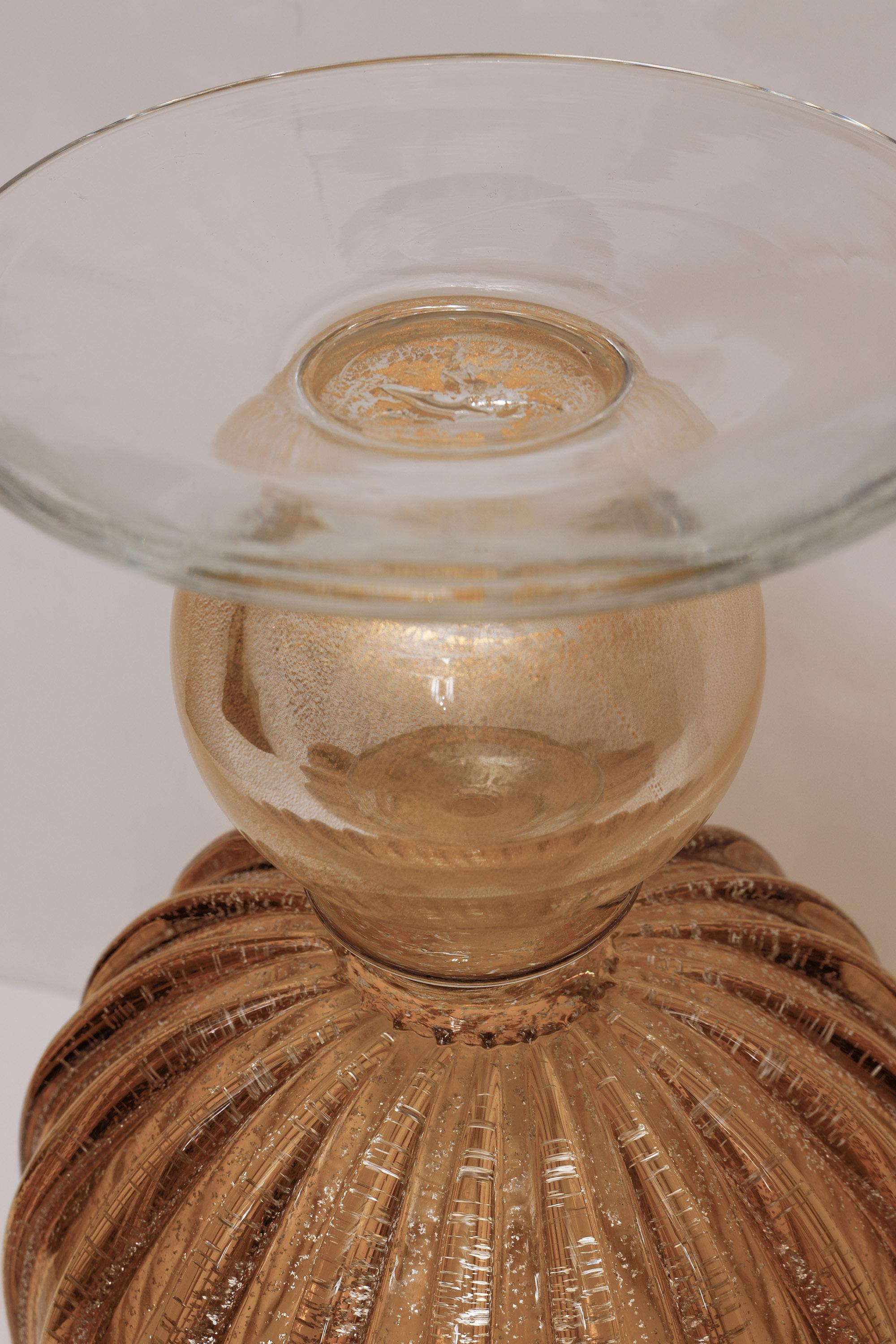 Große Vase aus Muranoglas im Vintage-Stil von Seguso im Angebot 2
