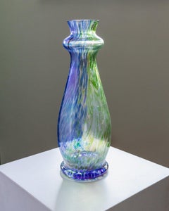 Large Vintage Murano Glass Vase Multicolored, Italy, 1970s