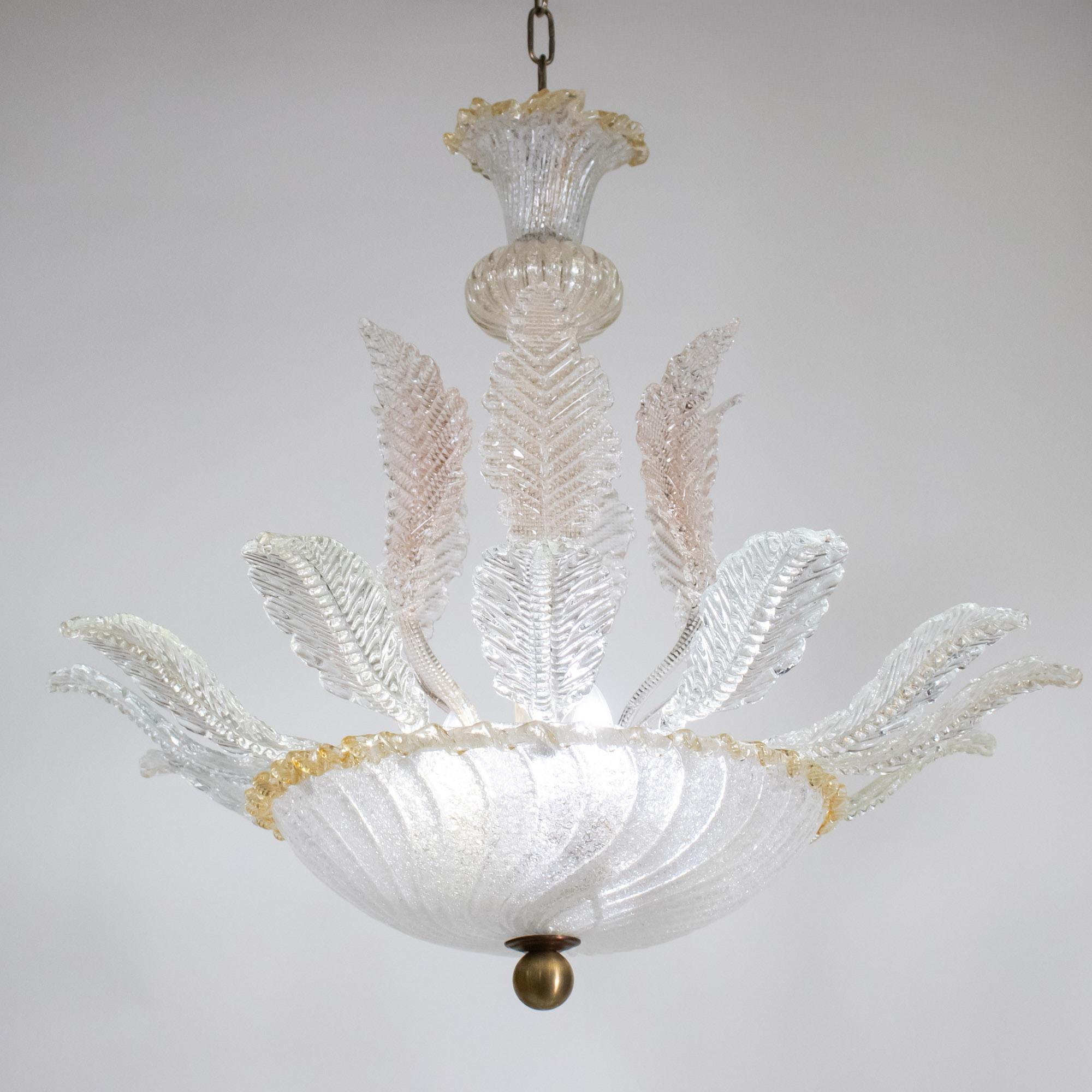 italien Grand Murano dans le style d'Ercole Barovier en vente