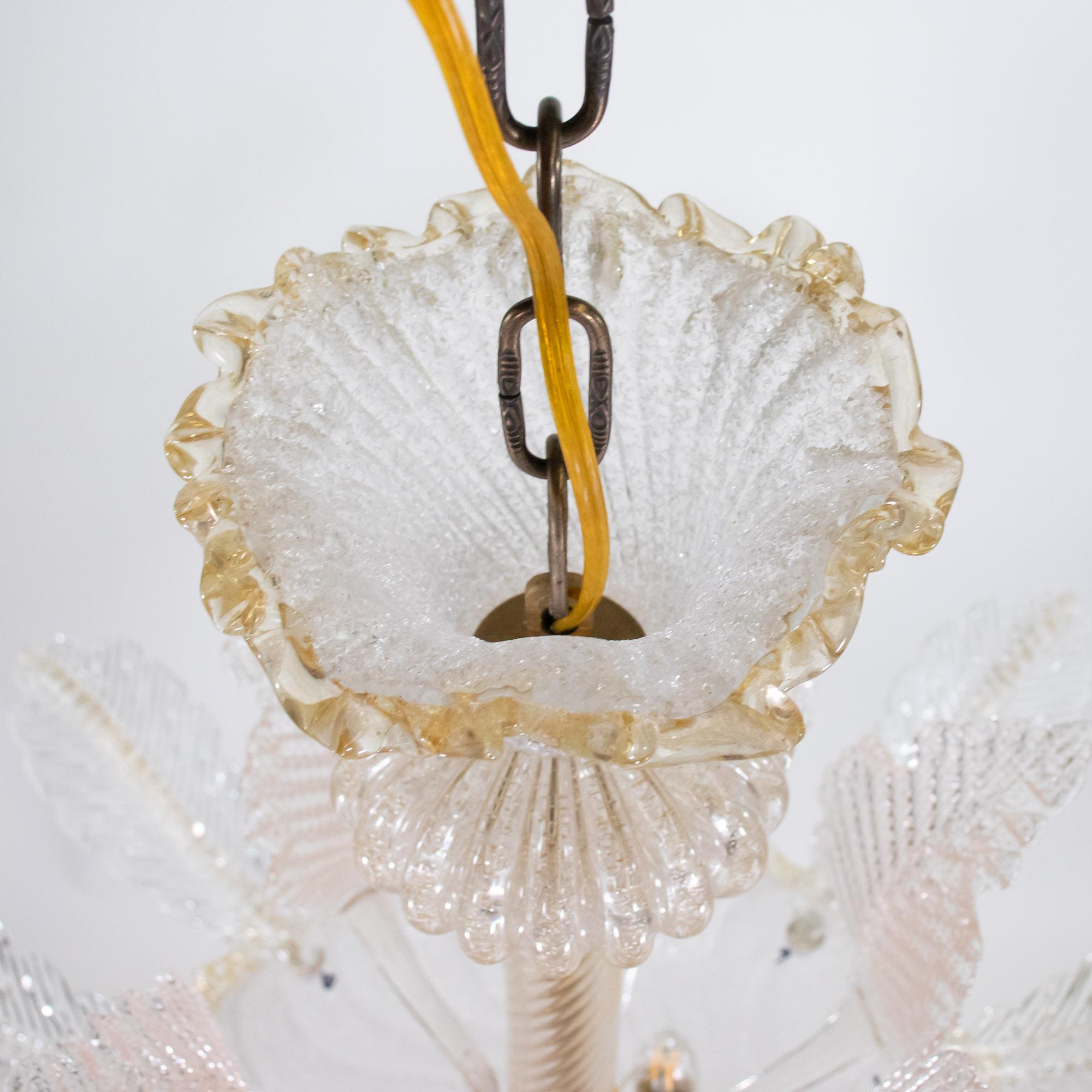 20ième siècle Grand Murano dans le style d'Ercole Barovier en vente