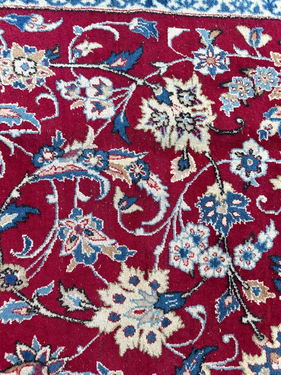 Bobyrug’s Large Vintage Najaf Abad Rug For Sale 3