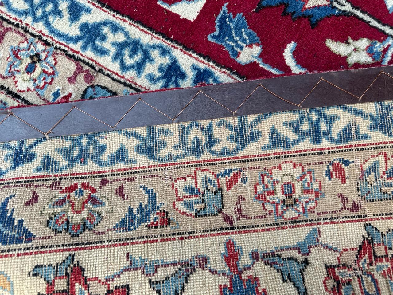 Bobyrug’s Large Vintage Najaf Abad Rug For Sale 10
