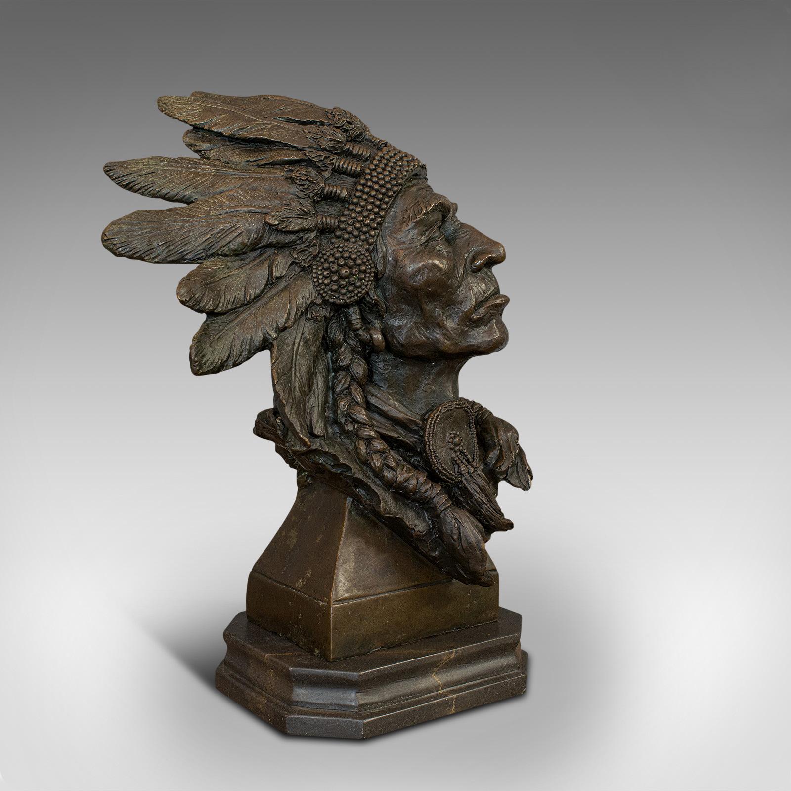 native american bronze sculpture
