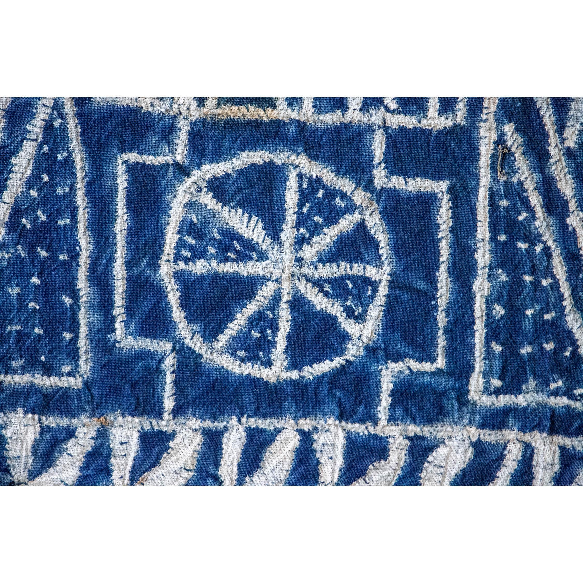 20th Century Large Vintage ‘Ndop’ Indigo Cloth or Textile Mid 20th C or Earlier   For Sale