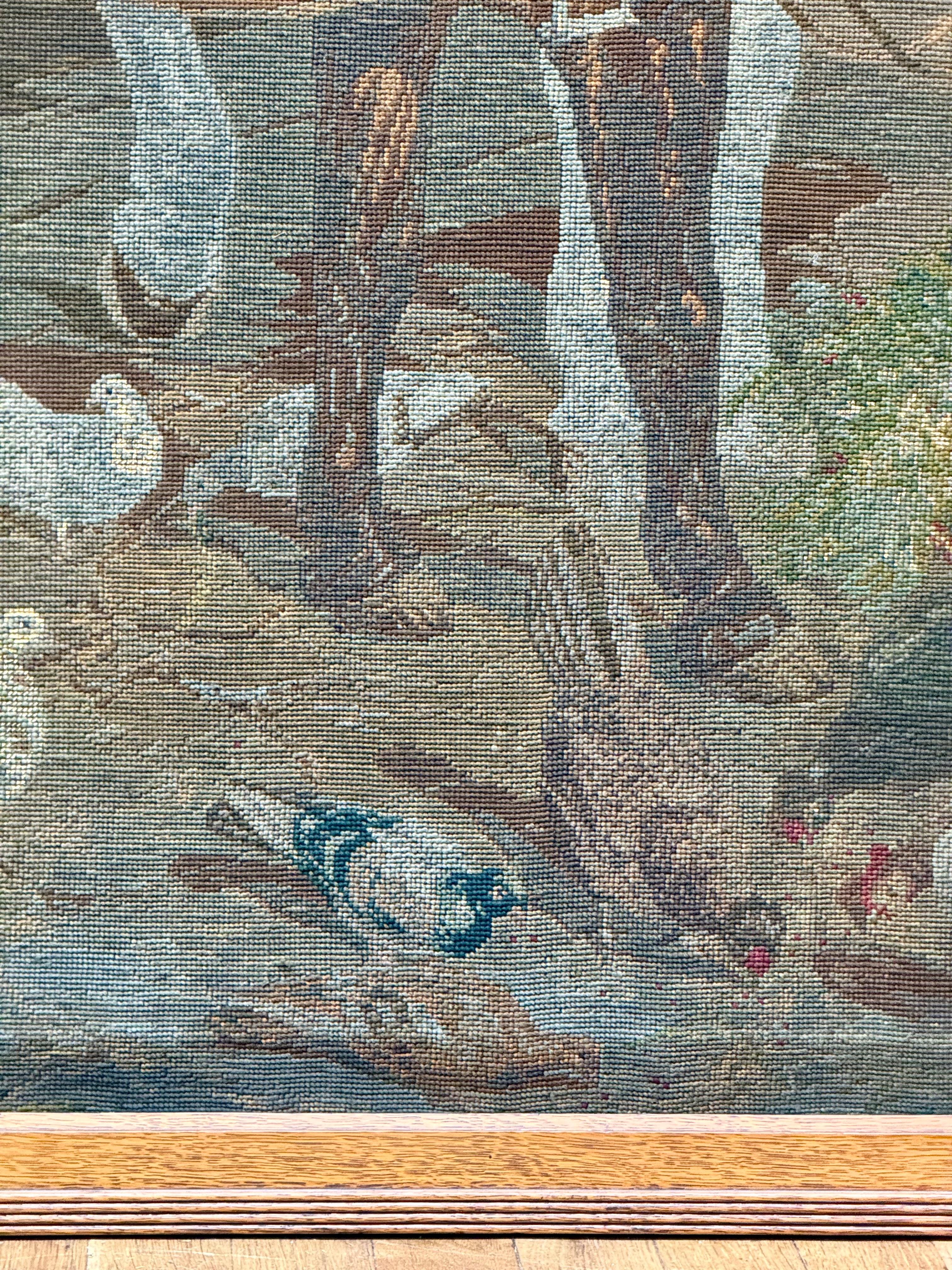 Großer Wandbehang in Eiche mit Handarbeit im Angebot 2