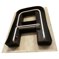 Large Vintage Neon Marquee Letter "A" from Pan American Auditorium