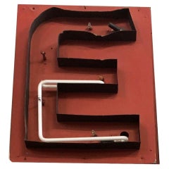 Large Vintage Neon Marquee Letter "E" from Pan American Auditorium