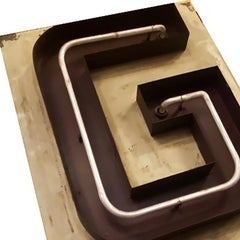 Large Vintage Neon Marquee Letter "G" From Pan-Pacific Auditorium