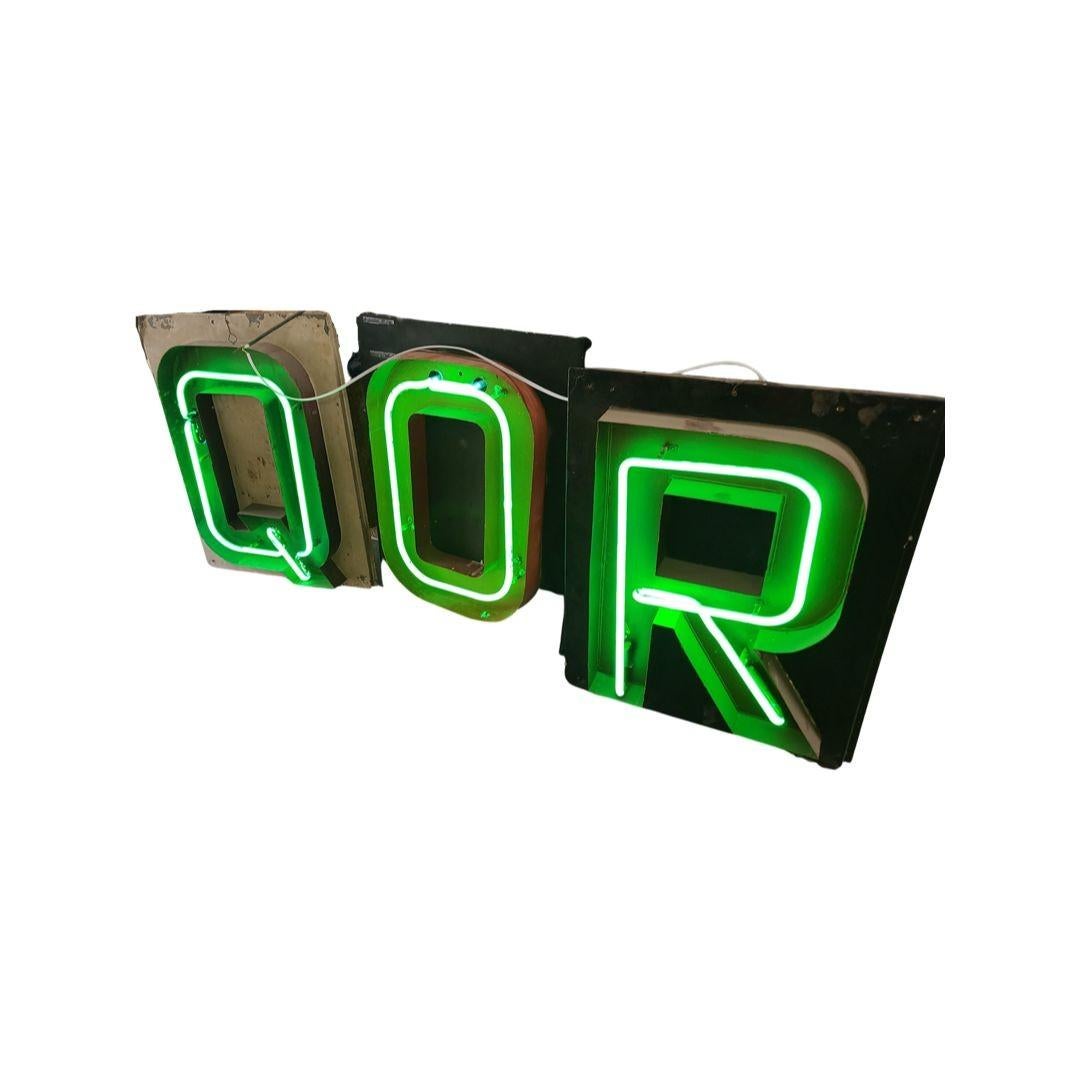 Mid-20th Century Large Vintage Neon Marquee Letter 