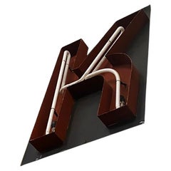 Large Vintage Neon Marquee Letter "K" From Pan American Auditorium