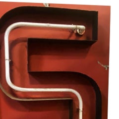 Large Vintage Neon Marquee Letter "S" From Pan American Auditorium