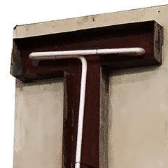 Large Vintage Neon Marquee Letter "T" From Pan American Auditorium
