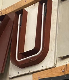 Large Vintage Neon Marquee Letter "U" From Pan-Pacific Auditorium