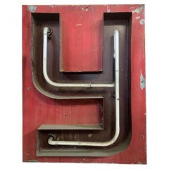 Large Vintage Neon Marquee Letter "Y" From Pan American Auditorium