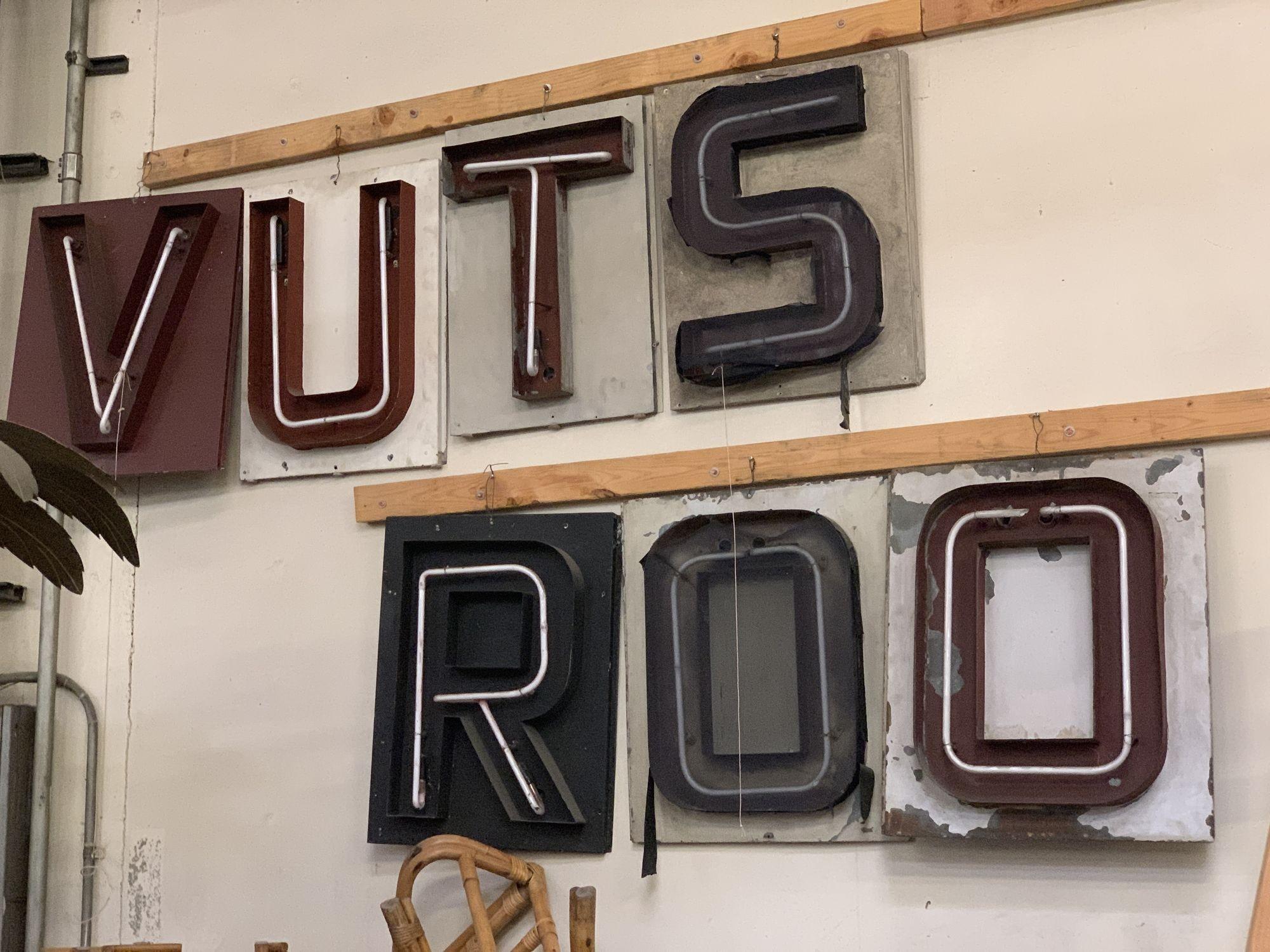 American Large Vintage Neon Marquee Letters from the Iconic Pan-Pacific Auditorium For Sale