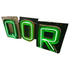 Large Vintage Neon Marquee Letters from the Iconic Pan-Pacific Auditorium