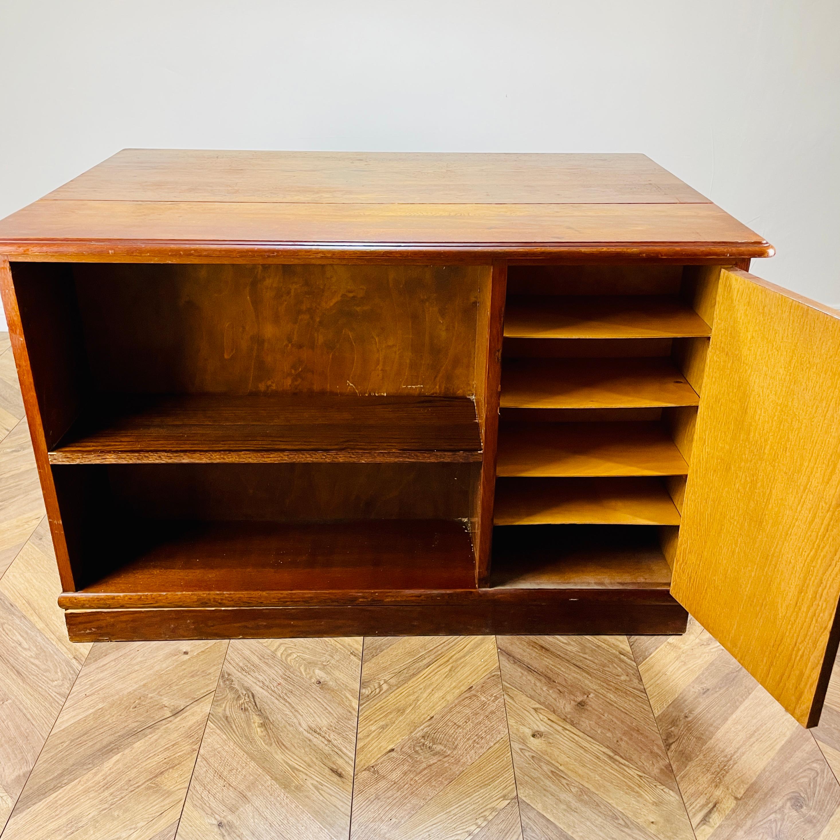 vintage oak desk with drawers