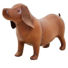 Grand chien Vintage Omersa en cuir Brown