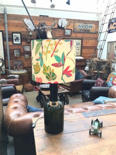 Large Vintage Otto Bauer Glass Vase Table Lamp