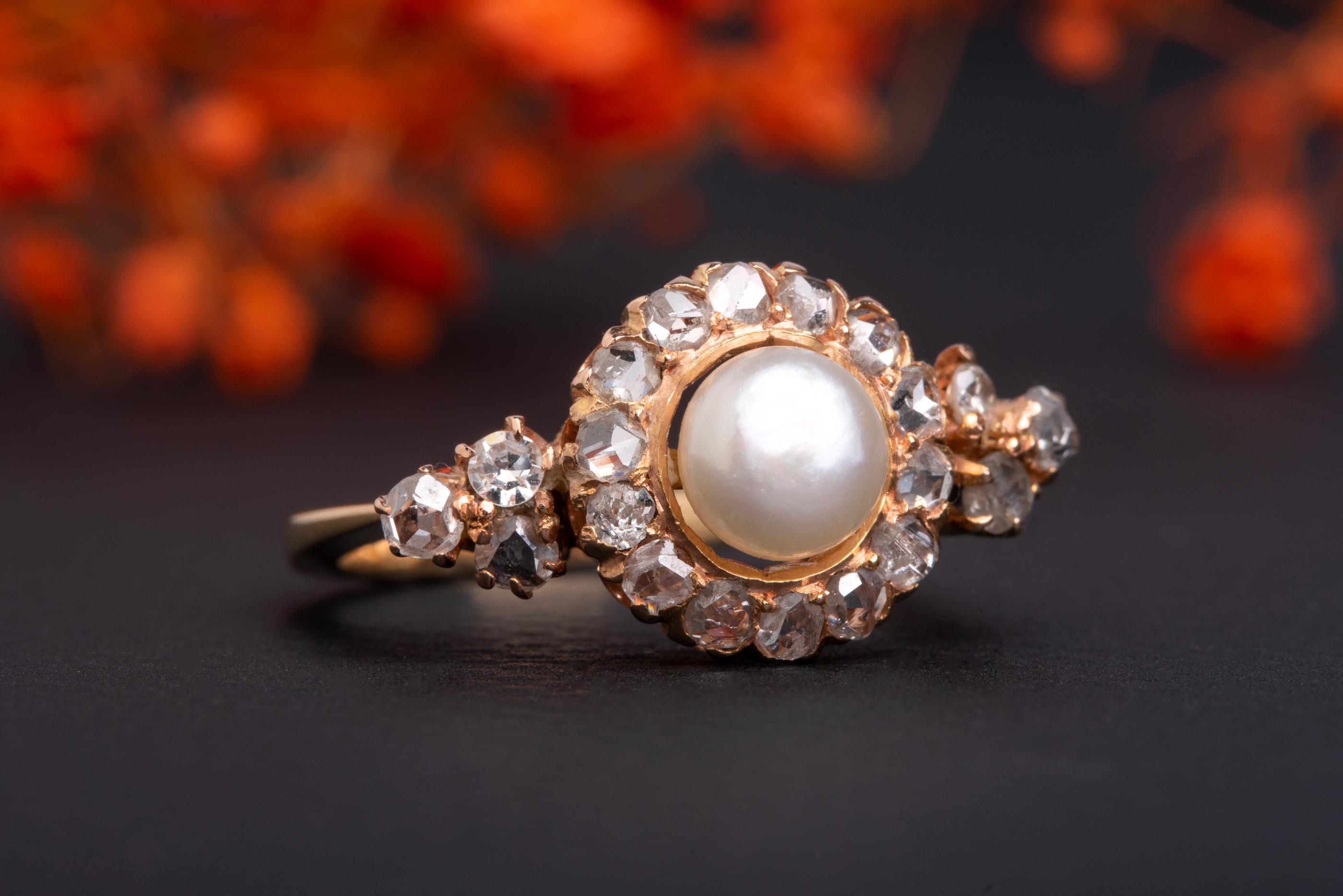 victorian vintage pearl rings