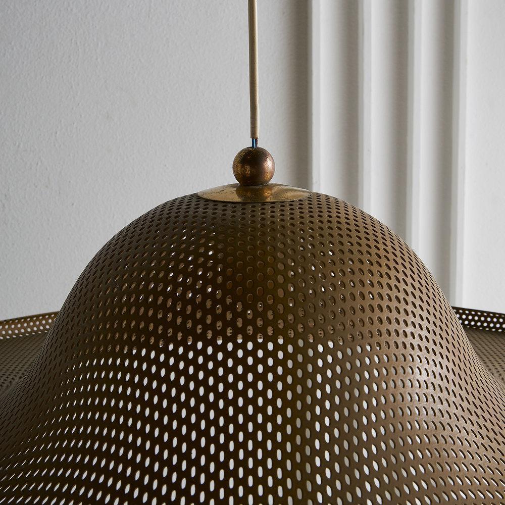 perforated pendant light