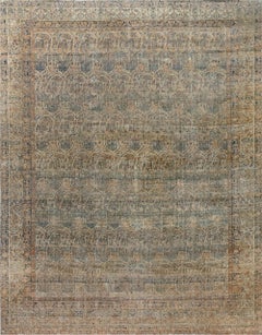 Large Vintage Persian Kirman Handmade Wool Rug