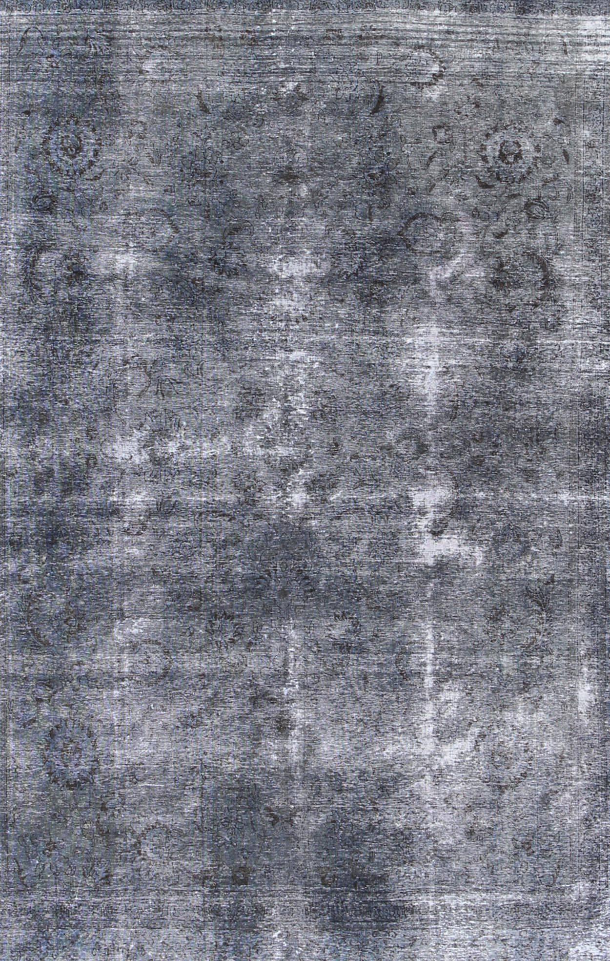 Großer großer persischer überzogener Täbris-Teppich in Grautönen, Vintage (Tabriz) im Angebot