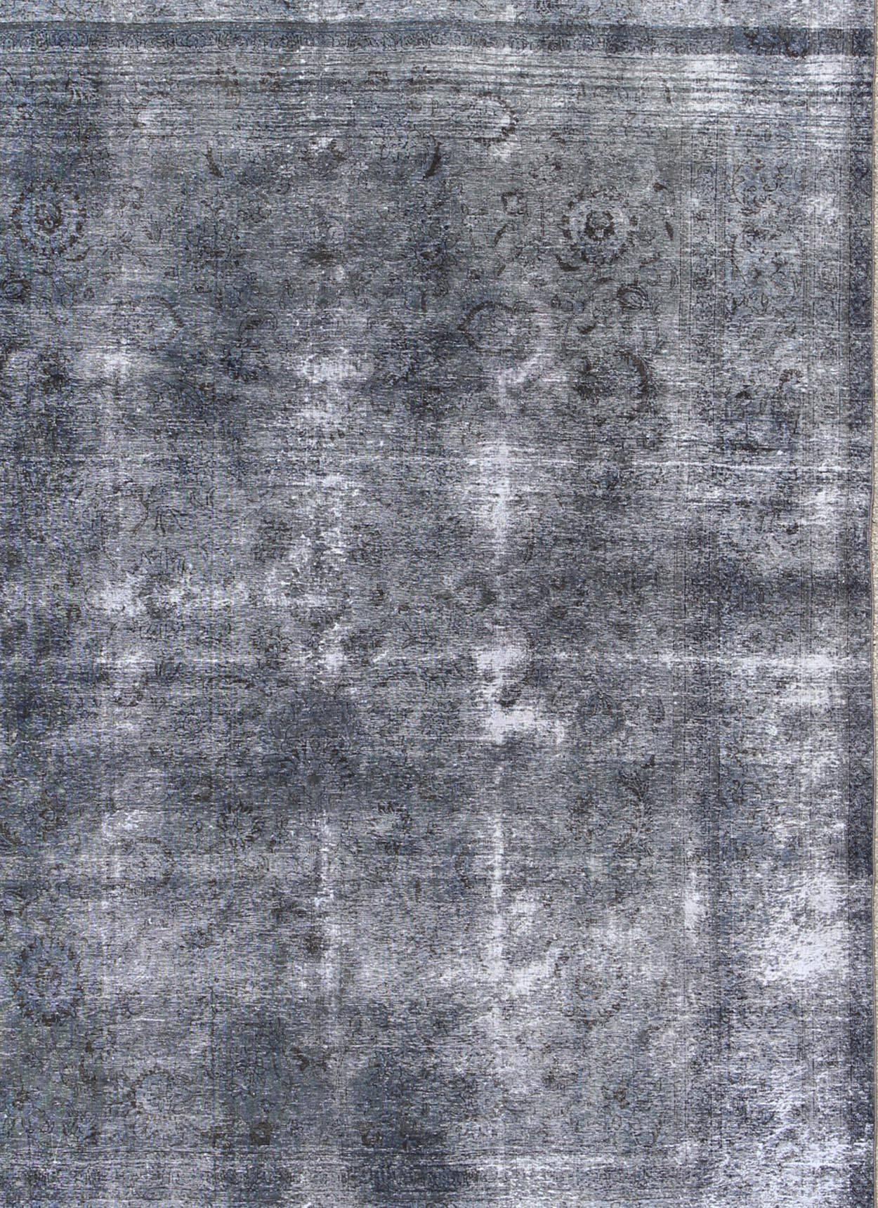 Großer großer persischer überzogener Täbris-Teppich in Grautönen, Vintage (Persisch) im Angebot