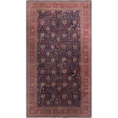 Large Vintage Persian Semnan Rug