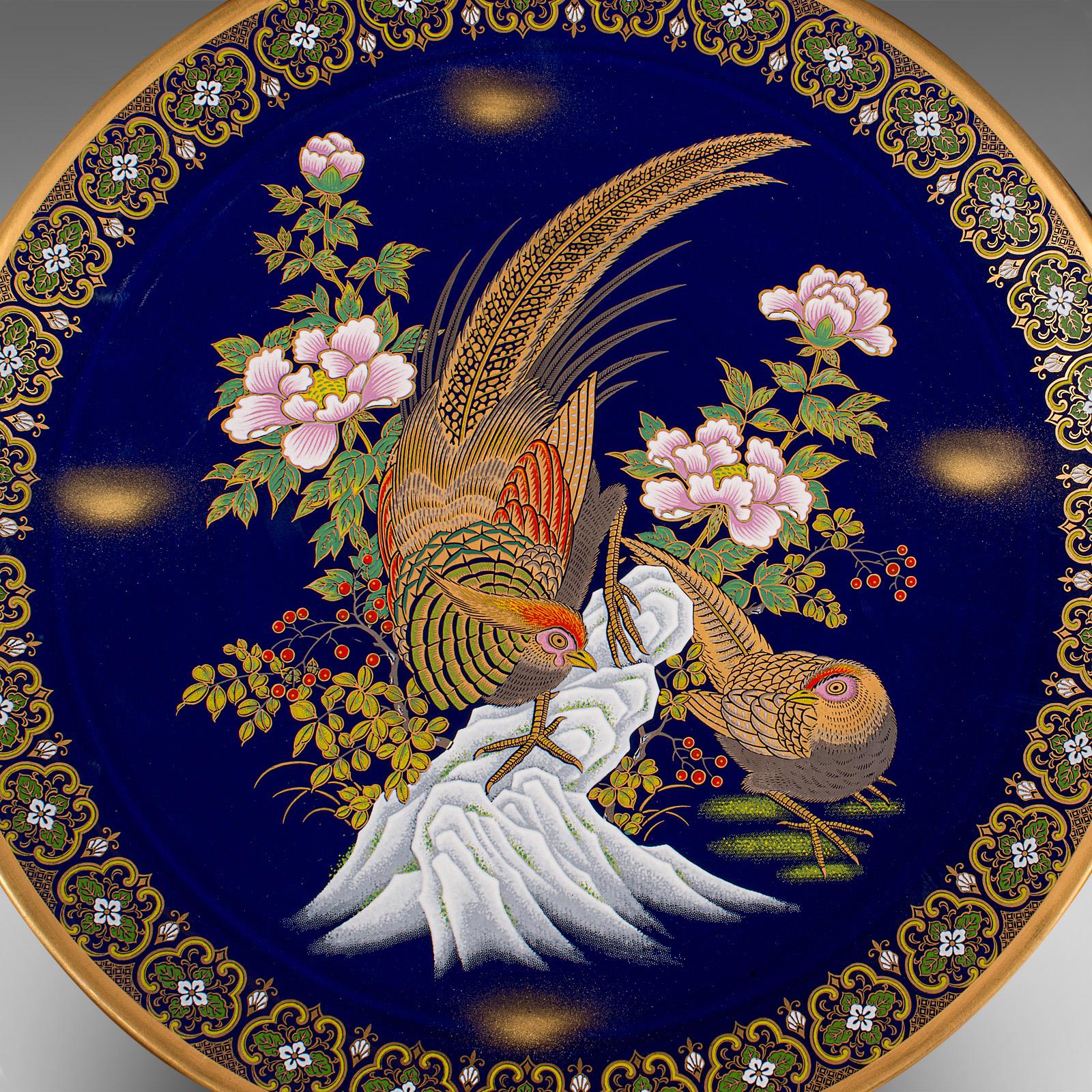 Grande assiette de présentation en forme de faisan, chinoise, chargeur en céramique laquée, vers 1980 Bon état - En vente à Hele, Devon, GB