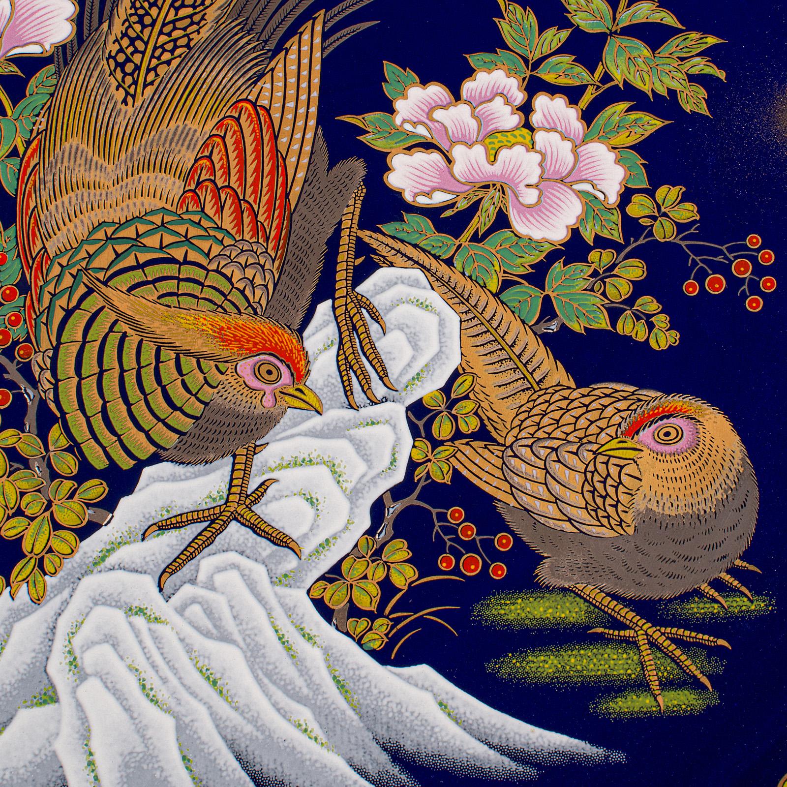 20ième siècle Grande assiette de présentation en forme de faisan, chinoise, chargeur en céramique laquée, vers 1980 en vente