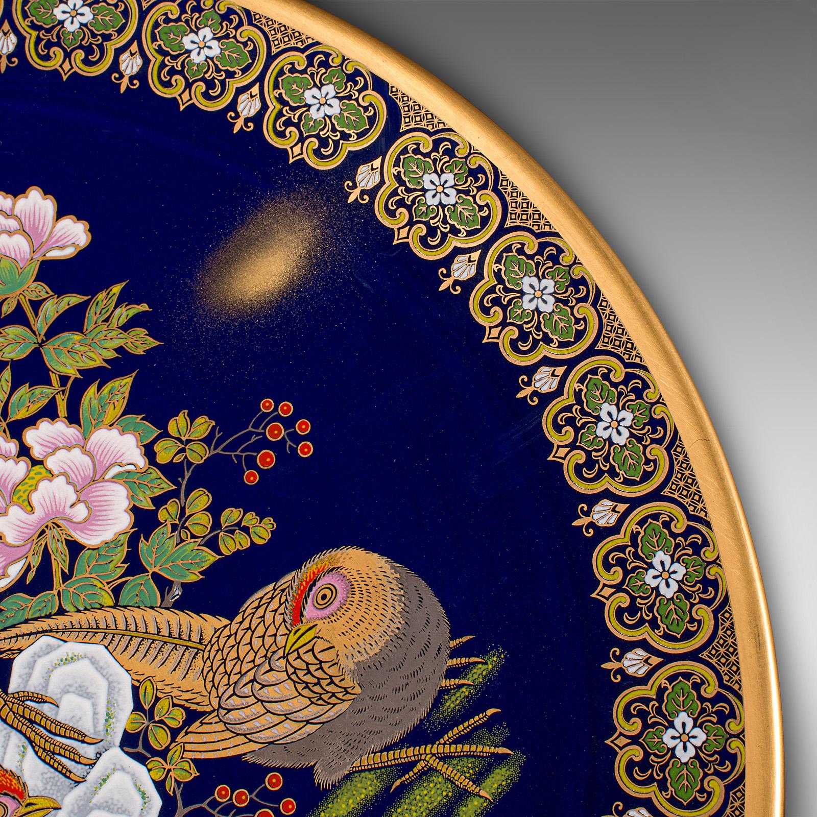 Céramique Grande assiette de présentation en forme de faisan, chinoise, chargeur en céramique laquée, vers 1980 en vente