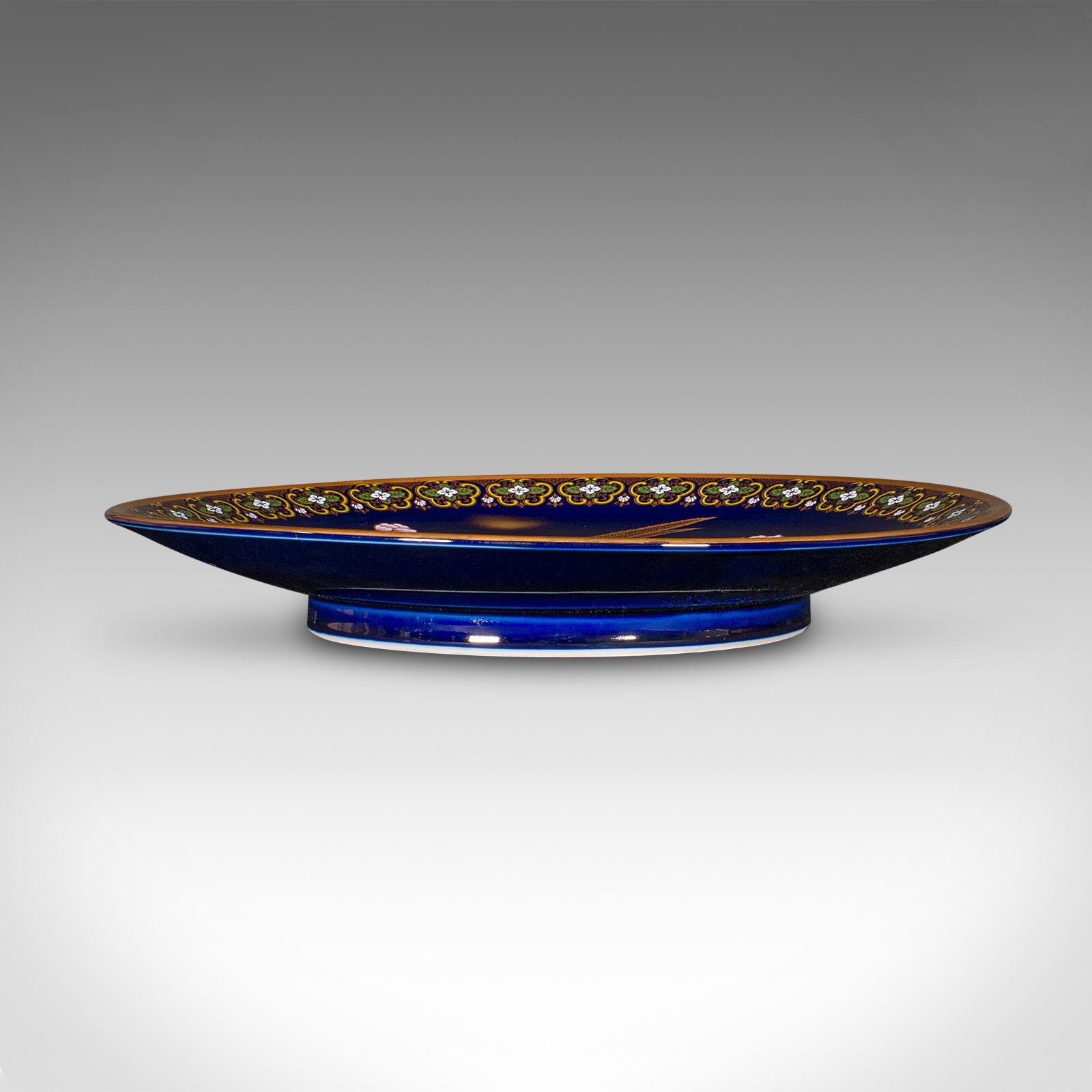 Grande assiette de présentation en forme de faisan, chinoise, chargeur en céramique laquée, vers 1980 en vente 1