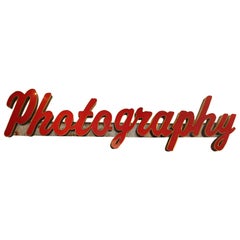 Large Vintage "Photography" Sign
