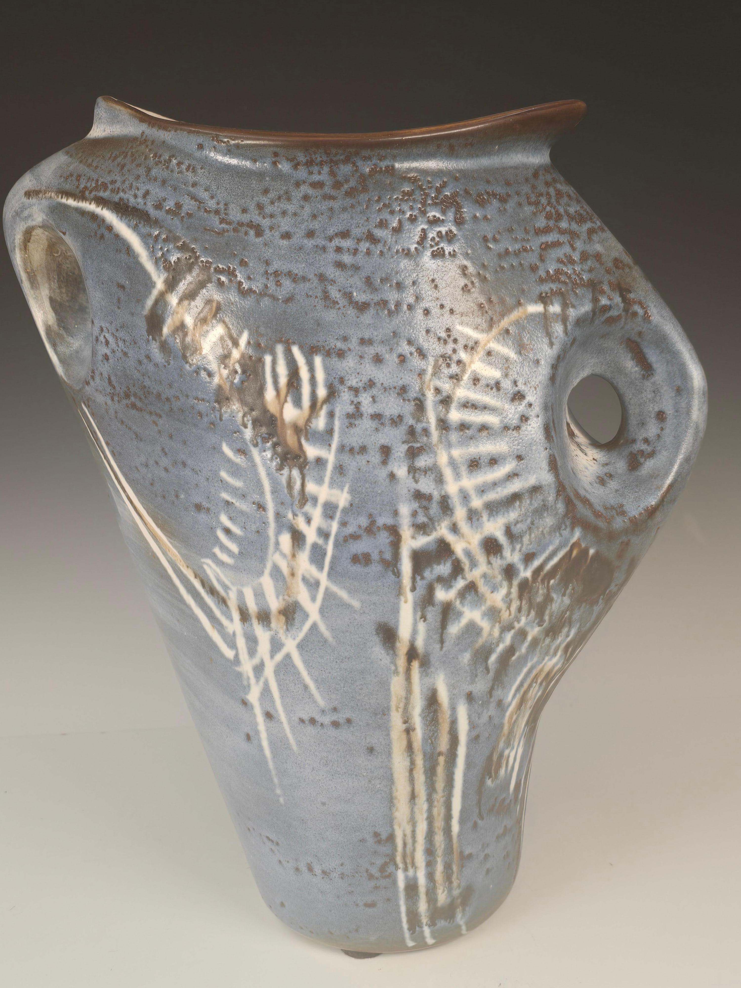 Gran jarrón vintage estilo Picasso Gres en venta