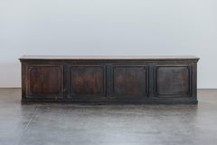 Large Vintage Pine And Walnut Bar From France, Circa 1900