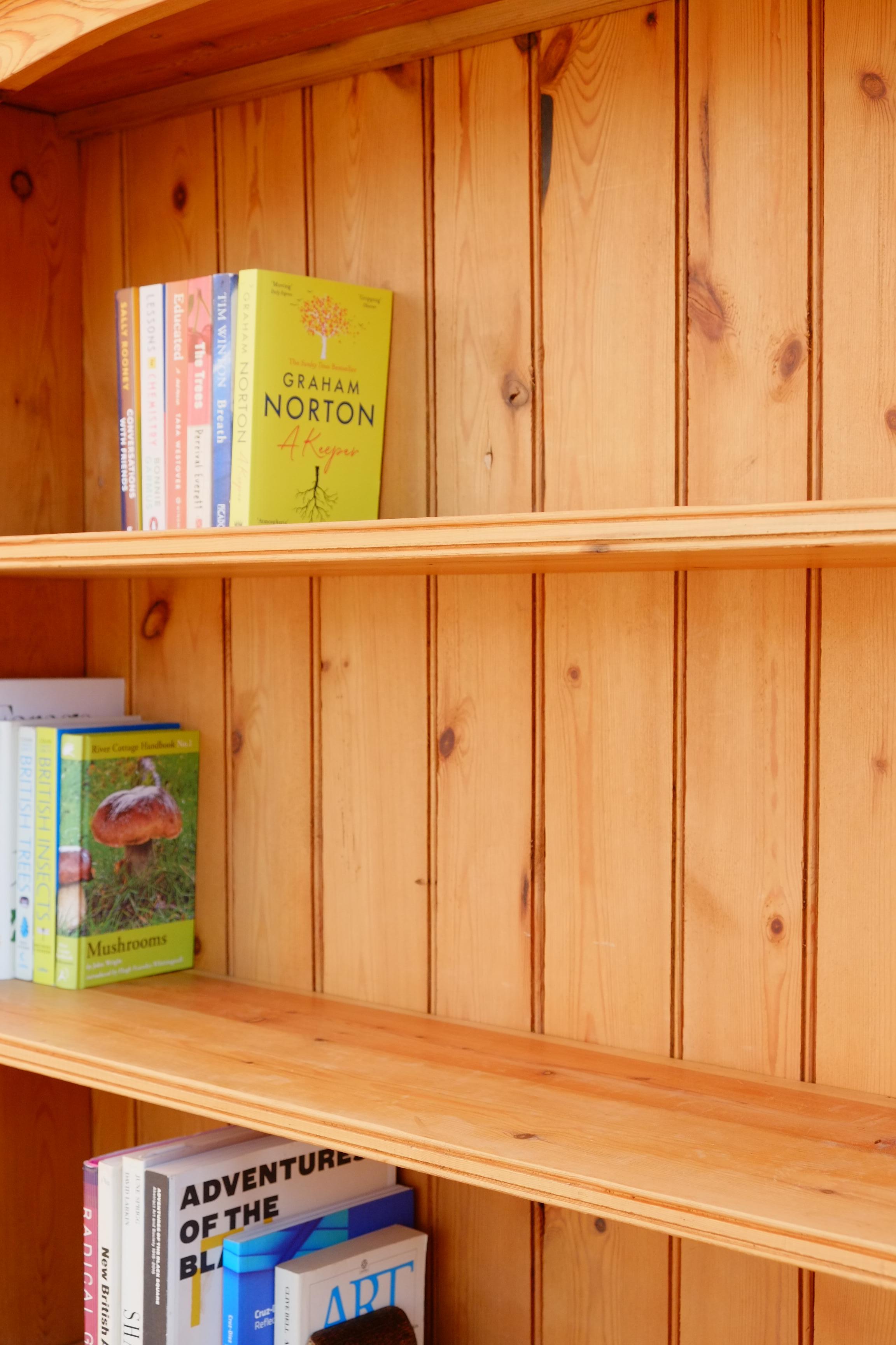 large pine bookcases