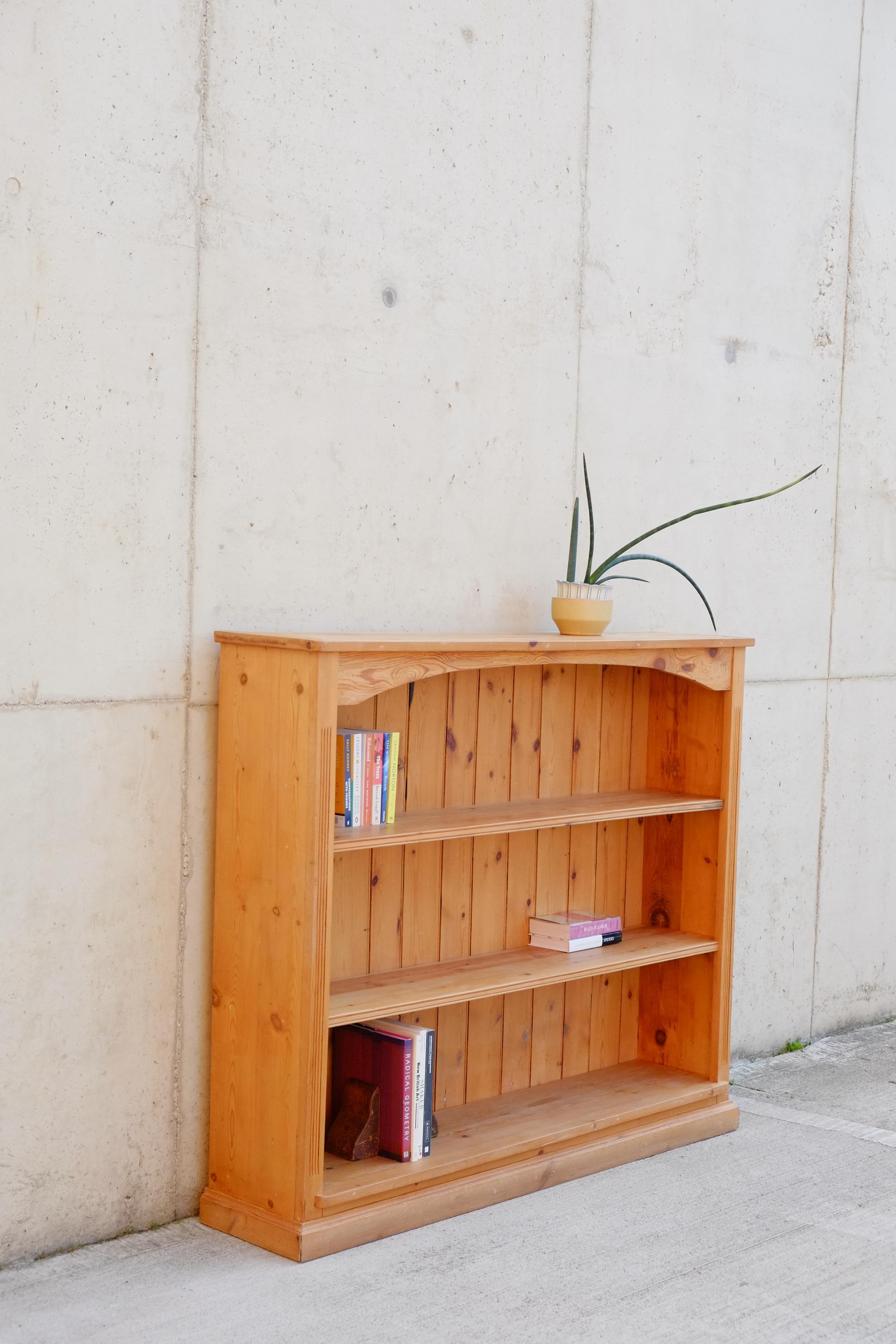 Country Large Vintage Pine Bookcase  For Sale