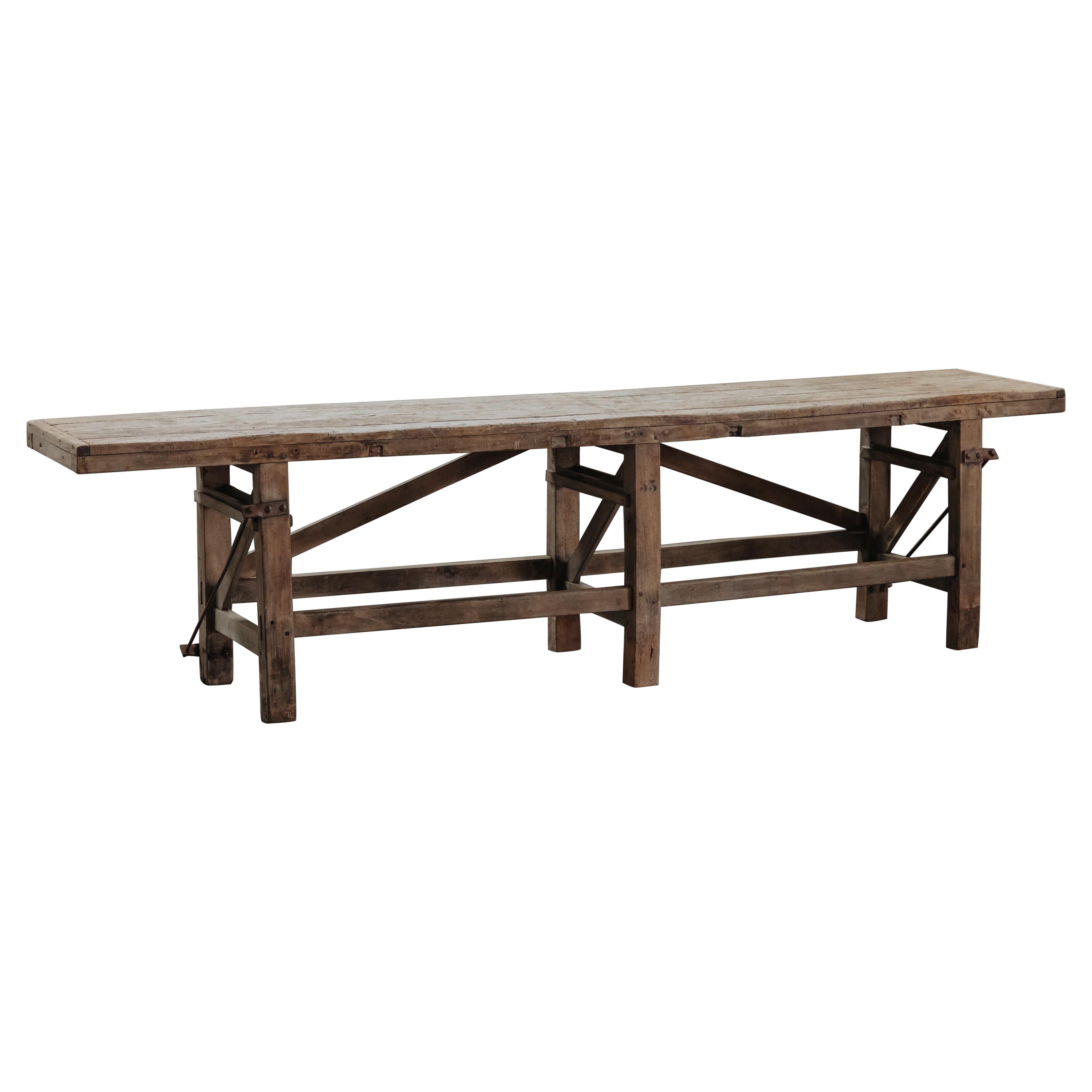Grande console in pino d'epoca proveniente dalla Francia, CIRCA 1940 in vendita