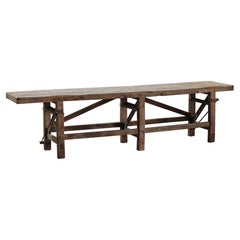 Large Vintage Pine Console From France, Circa 1940