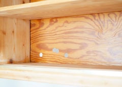 Large Vintage Pine Wall Unit Coat Rack