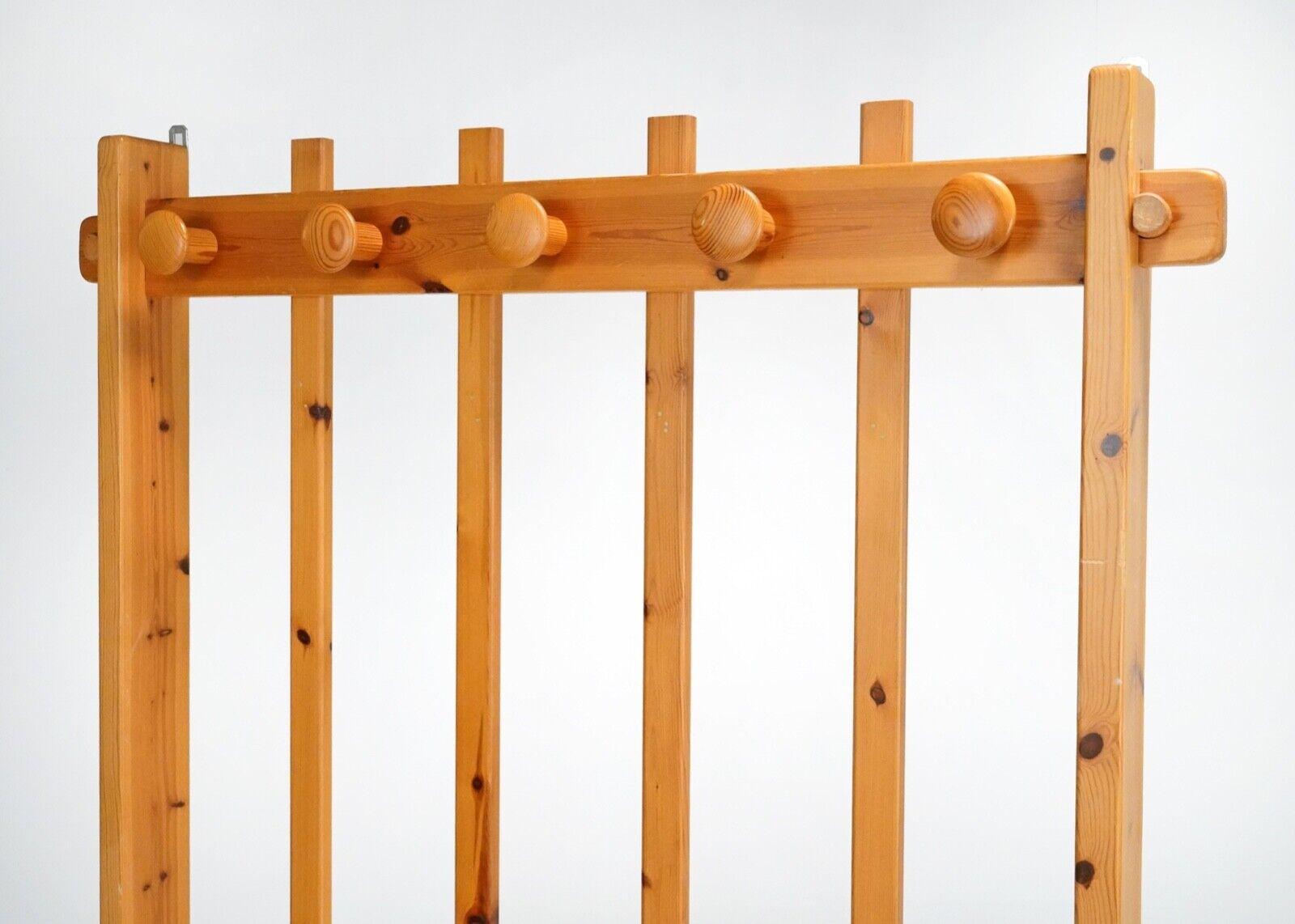 Large Vintage Pine Wall Unit Coat Rack In Good Condition For Sale In Dorchester, GB