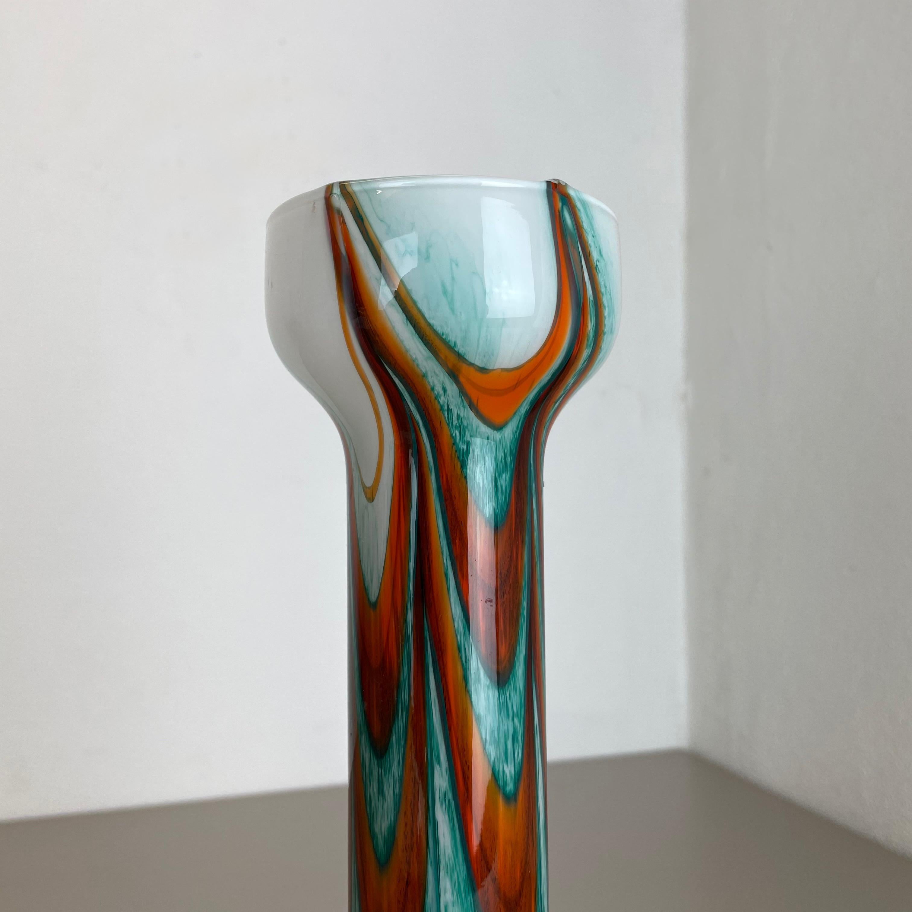 Grand vase Pop Art vintage en opaline Florence « Multicolore », design italien, années 1970 en vente 8