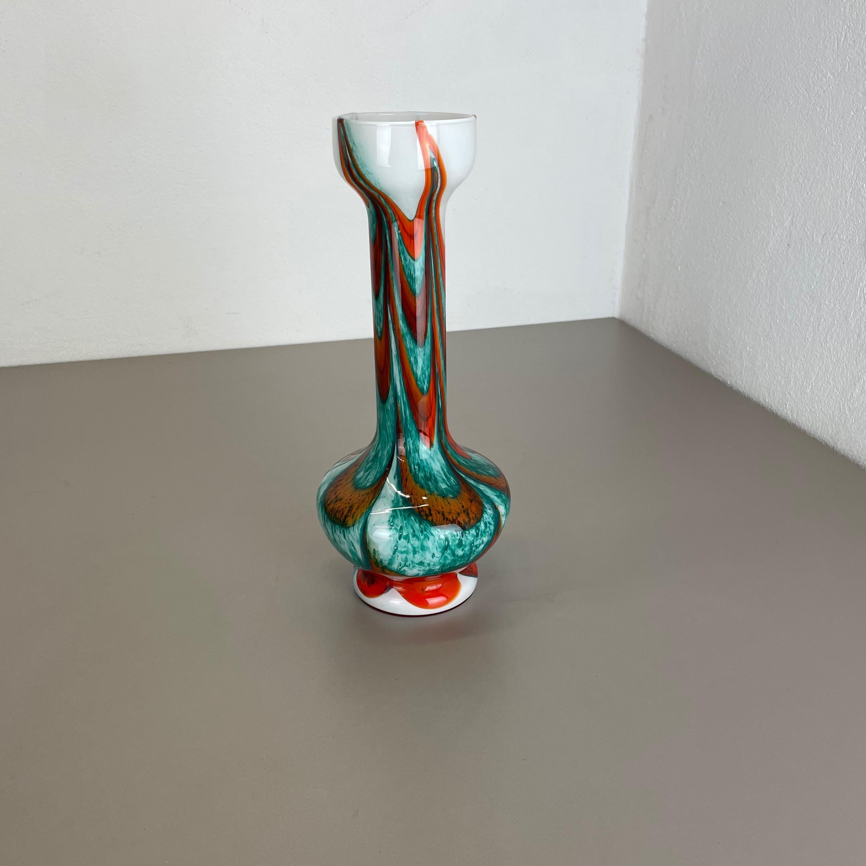 Große große Vintage-Pop-Art-Vase „Multicolor“ aus Opal, Florenz, Design, 1970er Jahre, Italien (Moderne der Mitte des Jahrhunderts) im Angebot