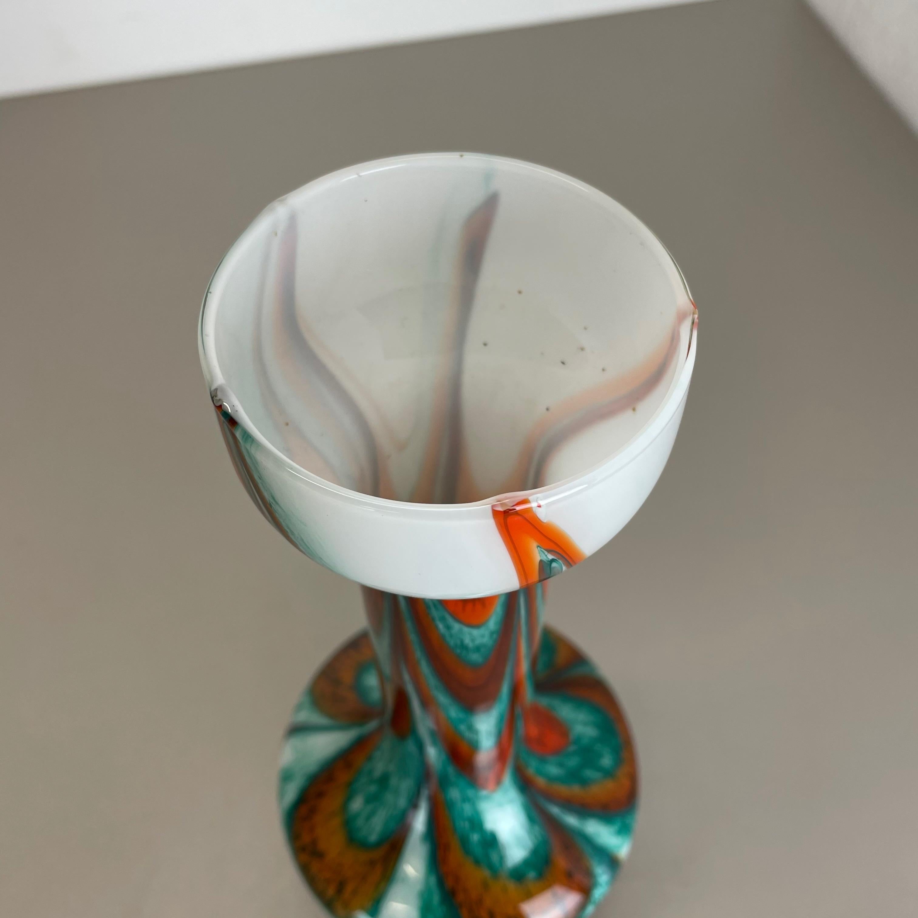 Große große Vintage-Pop-Art-Vase „Multicolor“ aus Opal, Florenz, Design, 1970er Jahre, Italien im Zustand „Gut“ im Angebot in Kirchlengern, DE