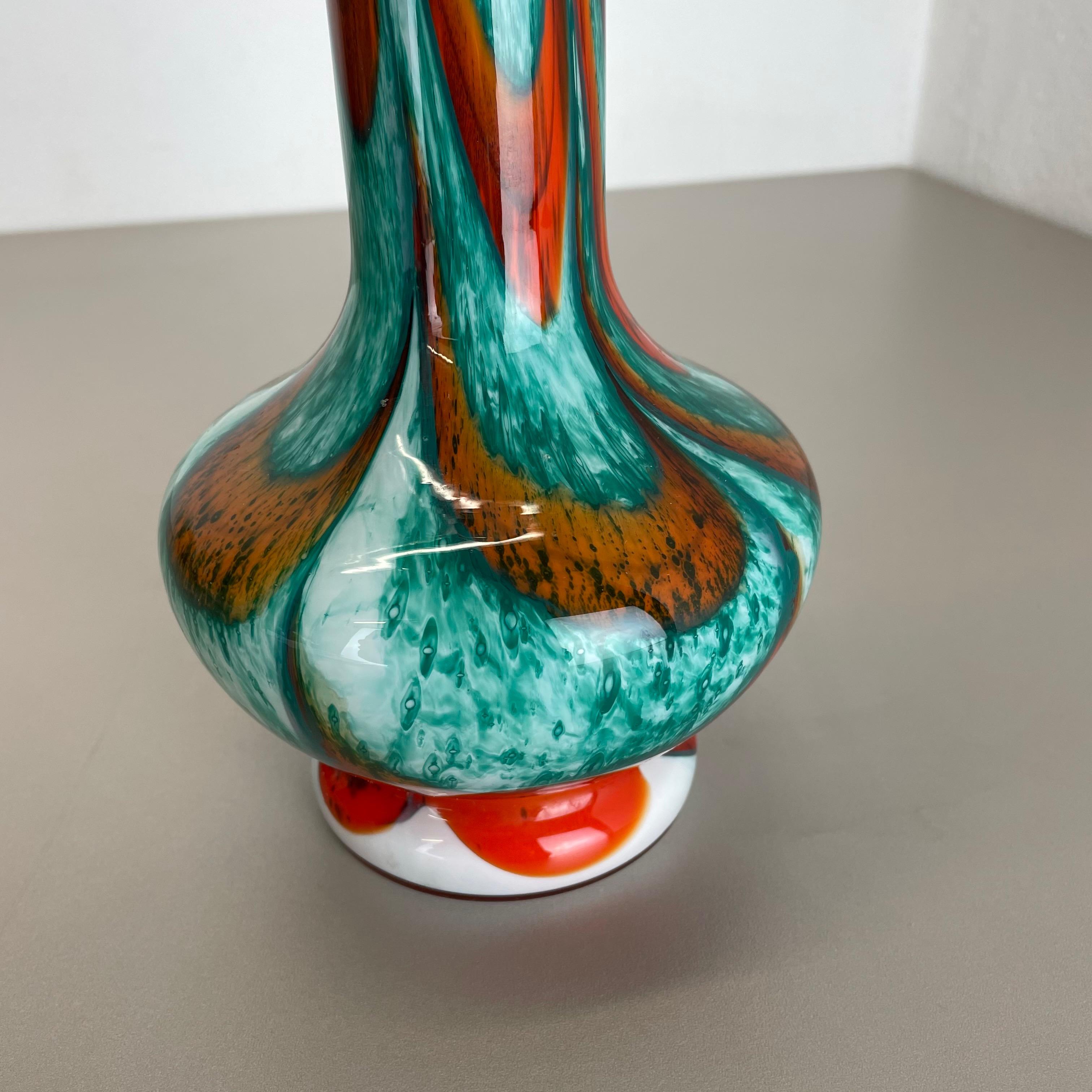 Grand vase Pop Art vintage en opaline Florence « Multicolore », design italien, années 1970 en vente 1